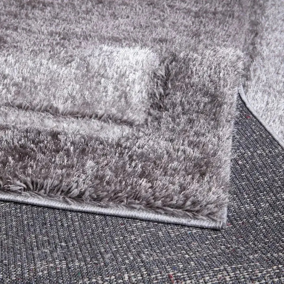 Soft Fluffy Shaggy Runner Rugs Dark Grey (TRANI)