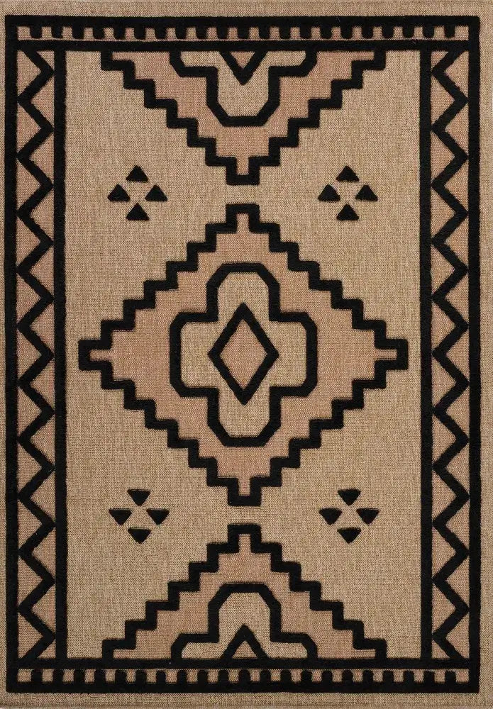 Harper Diamond Black Runner Rug