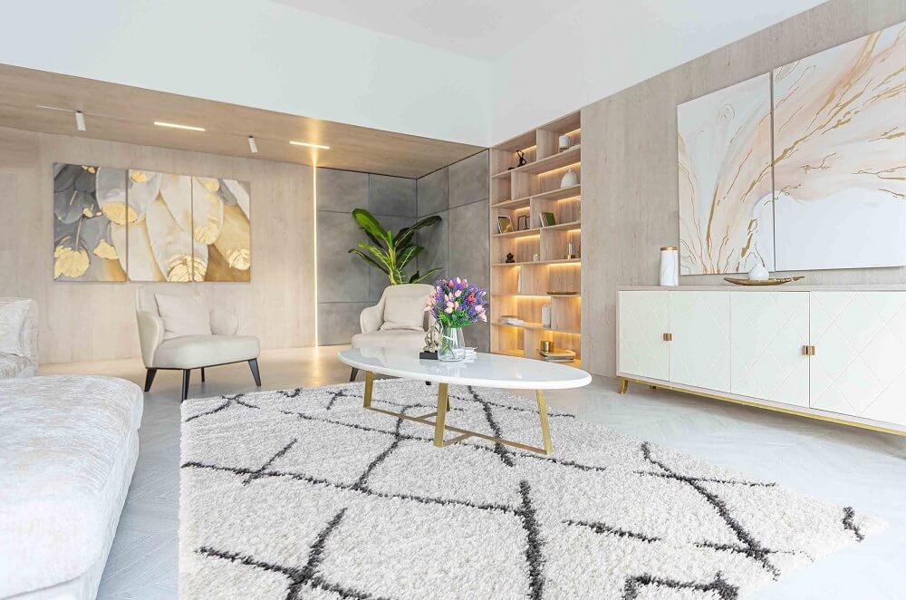 Marrakesh 540 Living Room Area Rug Dark Cream