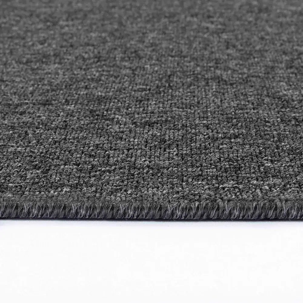 Simple Living Area Dark Grey Runner Rug (Sim)