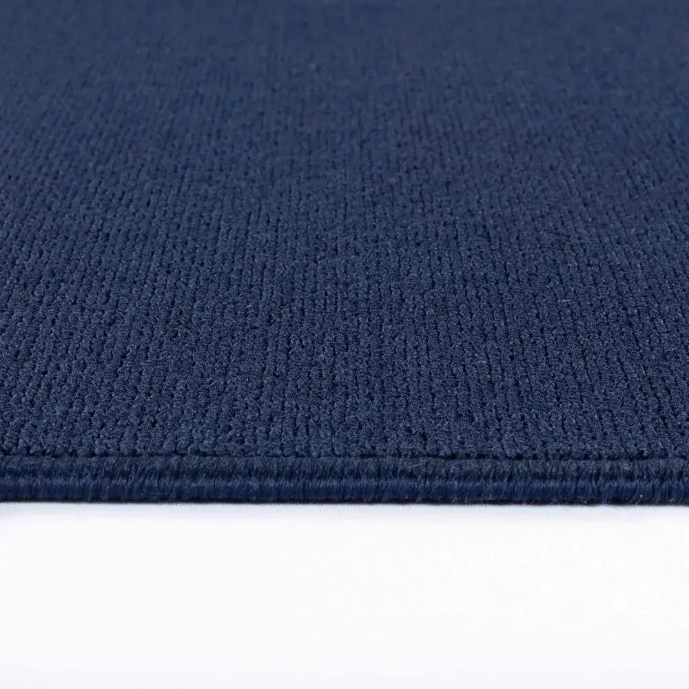 Simple Living Area Navy Runner Rug (Sim)