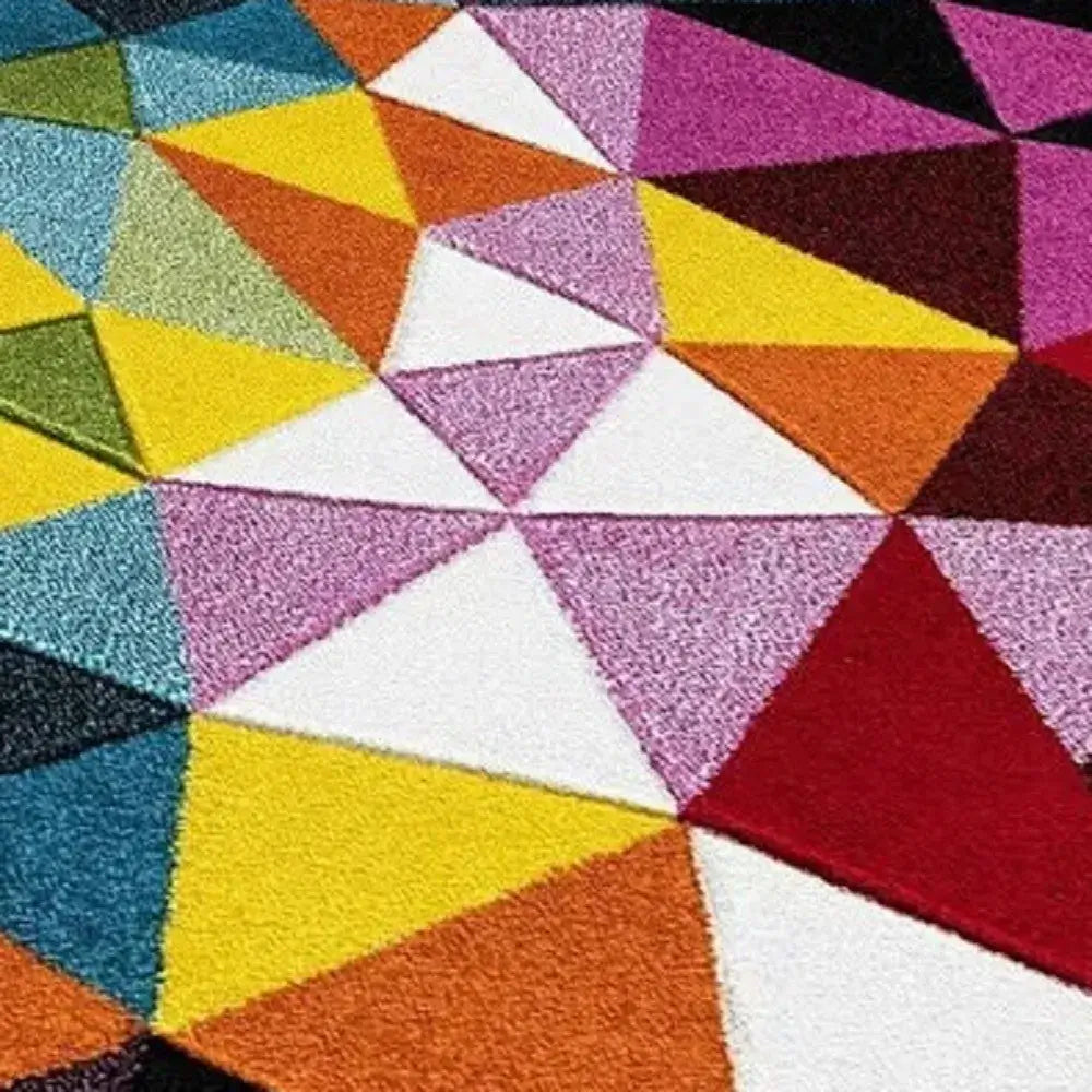 Colorful Area Runner Rugs Geo Play (Multi)
