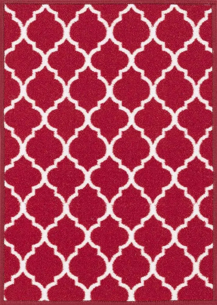 Havana Trellis Door & Floor Mats Red
