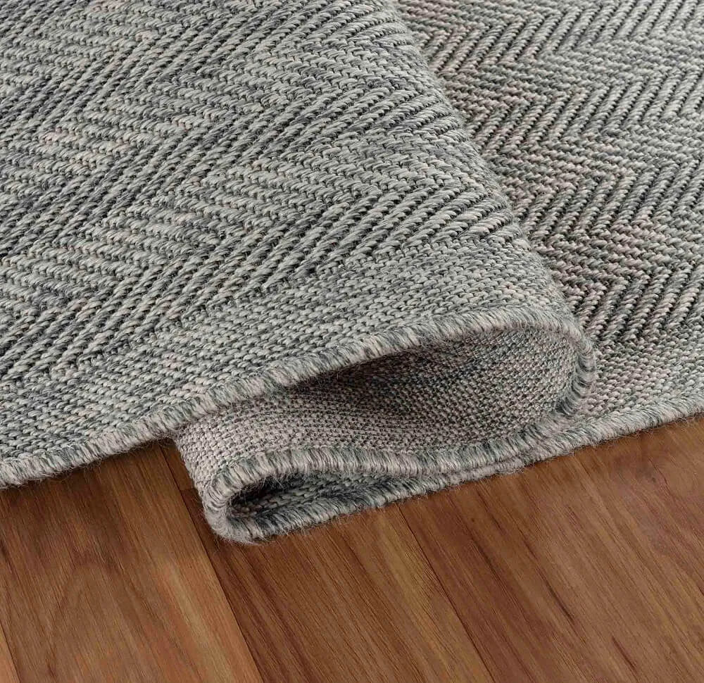 Harper Herringbone Dark Grey Door Mat
