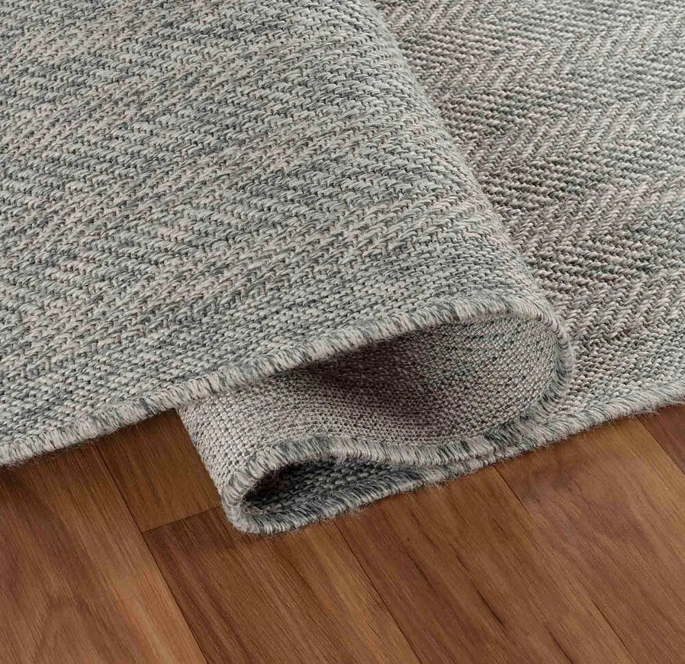 Harper Herringbone Silver Door Mat