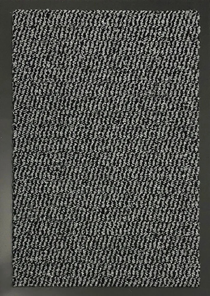 Detailed Textured View of a Rubber Edged Silver Grey Doormat