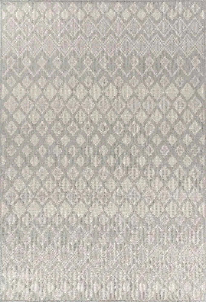 Sky Rhombus Living Room Area Runner Rug Silver