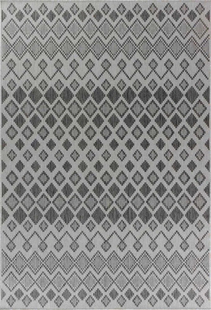 Sky Rhombus Living Room Area Runner Rug Dark Grey