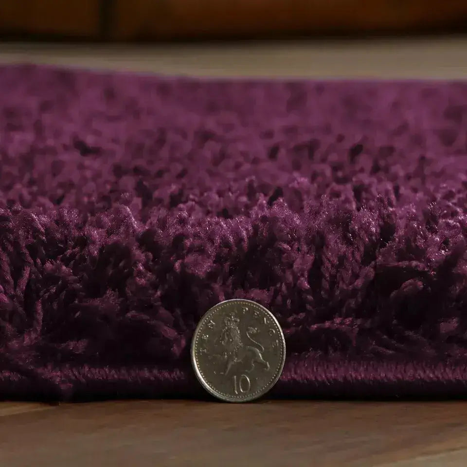 Purple Shaggy Rugs Thick Pile (V-63)