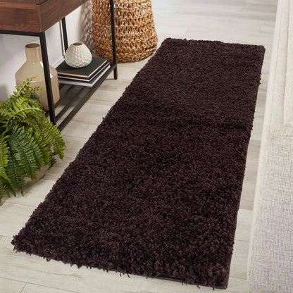 Oxford Living Room Area Runner Rug Brown