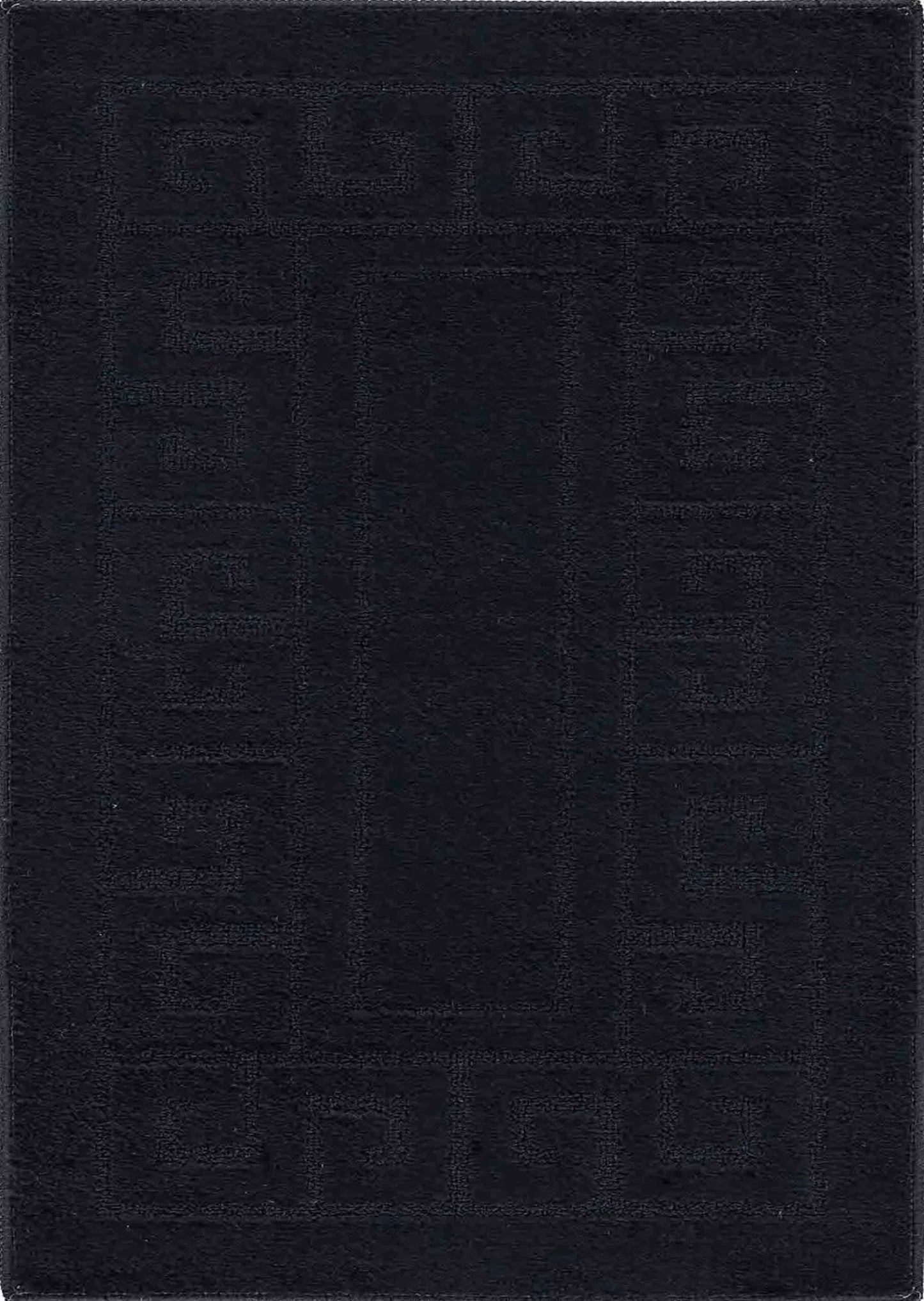 Greek Key Floor Runner Mats Black (Ivy)