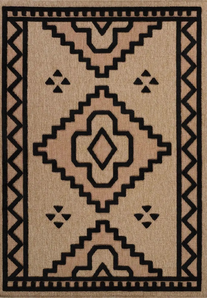 Harper Diamond Black Runner Rug