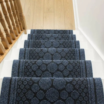 Vintage Elegant Blue Stairs Runner (Cork)