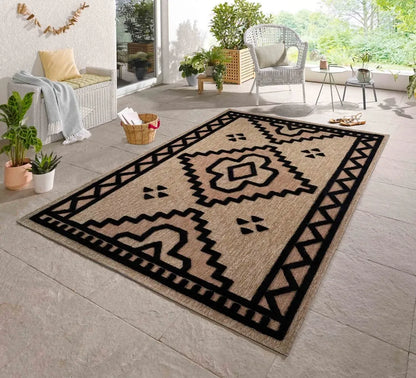 Harper Diamond Black Runner Rug