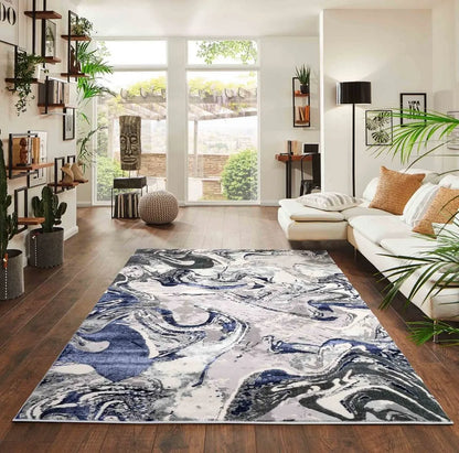 Emperor 315 Solarius Navy Runner Rug