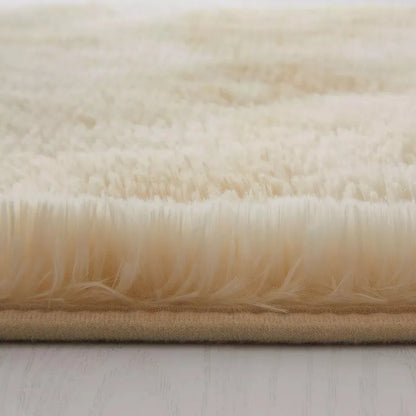 Soft Fluffy Decorative Cream Tye Dye Runner Shaggy Rugs (IR)