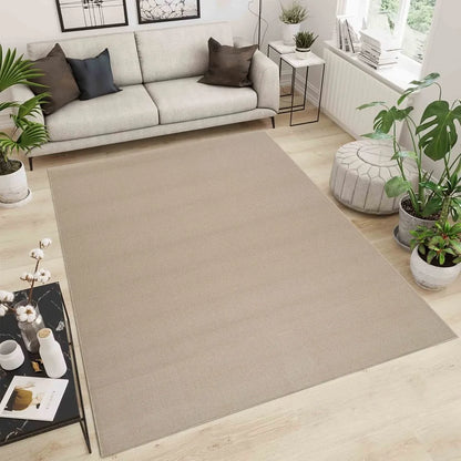 Simple Living Area Light Beige Runner Rug (Sim)