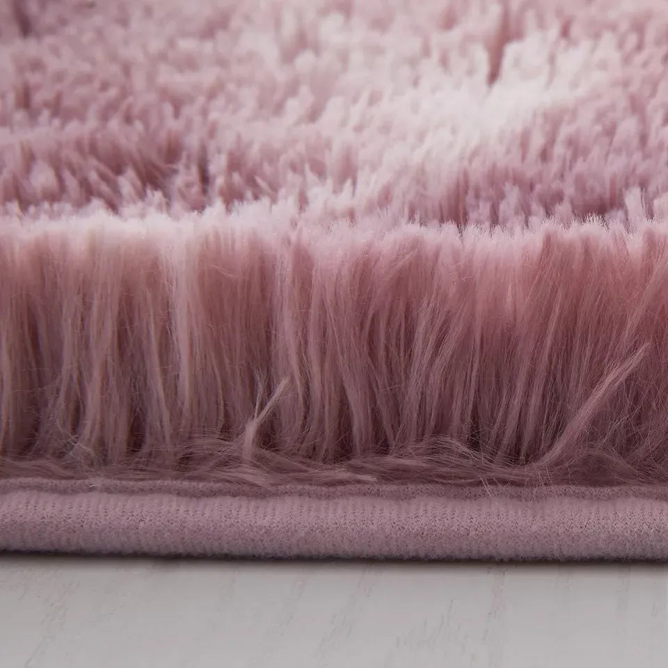 Soft Fluffy Decorative Lilac Tye Dye Runner Shaggy Rugs (IR)