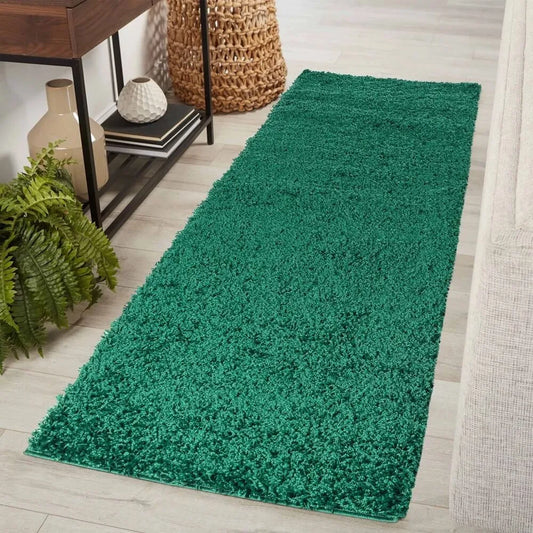 Oxford Living Room Area Runner Rug Emerald