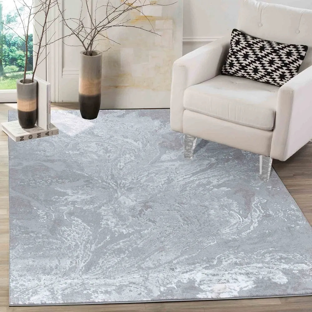 Serenity 268 Living Room Area Runner Rug Grey