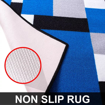 Stylish & Modern Runner Rugs Black Blue (Kil)