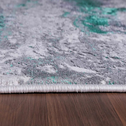 Emperor 310 Onyx Aqua Runner Rug