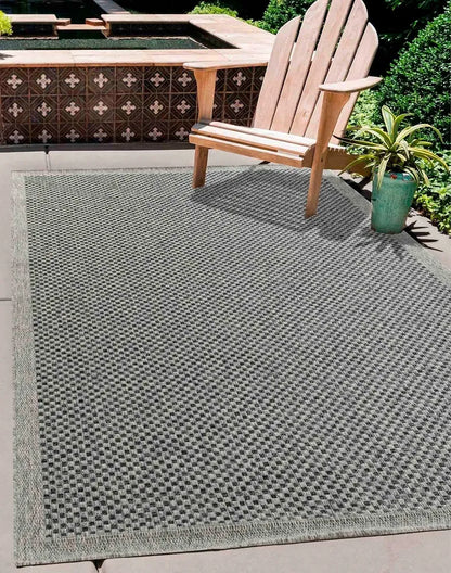 Harper Checkered Dark Grey Runner Rug