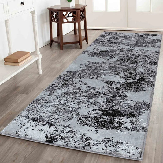 Serenity 271 Living Room Area Runner Rug Black