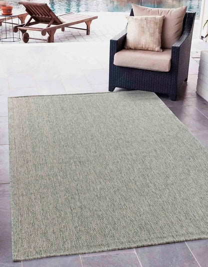 Harper Herringbone Silver Runner Rug