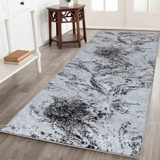 Serenity 268 Living Room Area Runner Rug Black