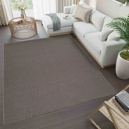 Simple Living Area Dark Beige Runner Rug (Sim)