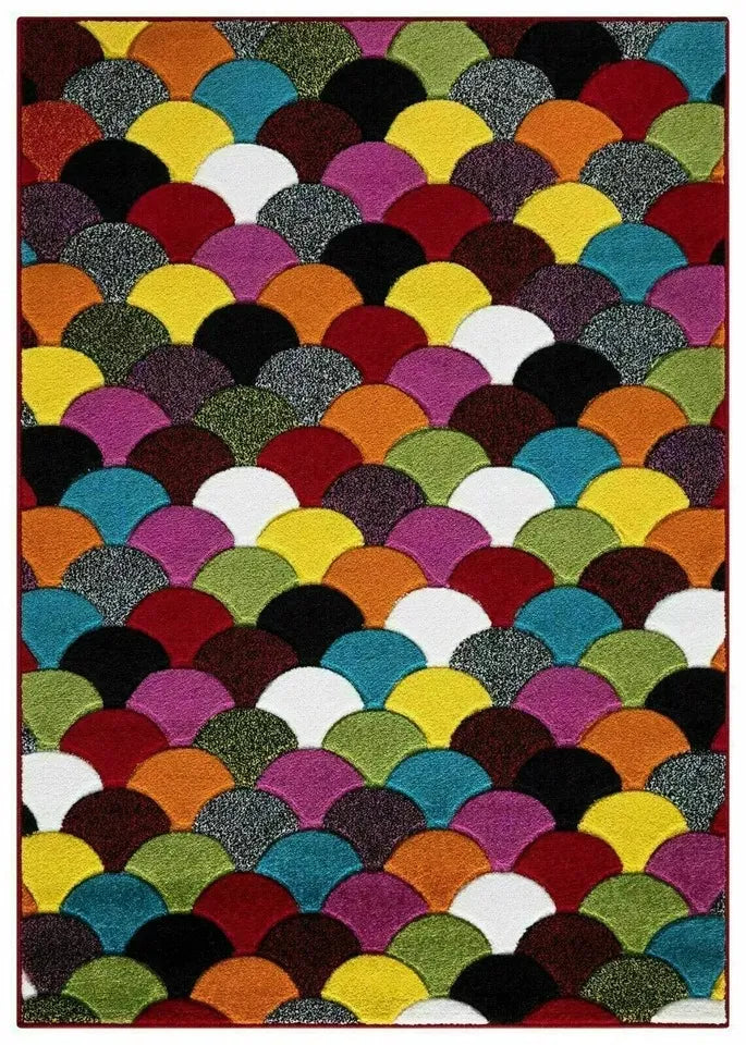 Colorful Area Runner Rugs Scales (Multi)