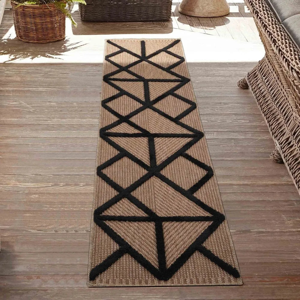 Harper Prism Black Runner Rug