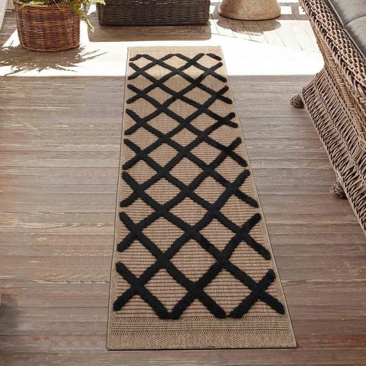 Harper Aztec Black Runner Rug