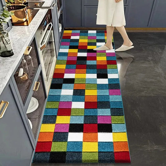 Colorful Area Runner Rugs Cube (Multi)