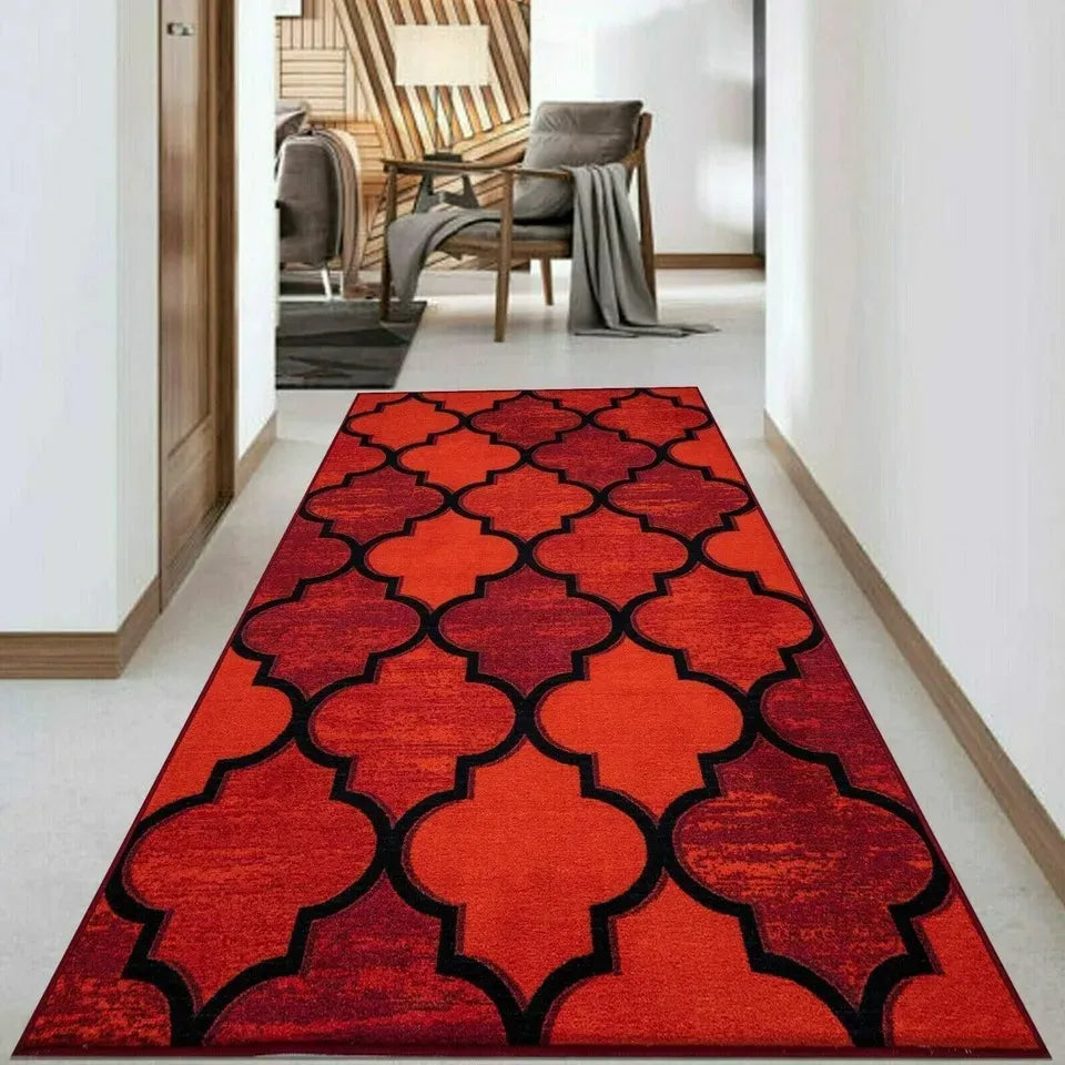 Washable Outdoor Runner Rugs Red (OURA)