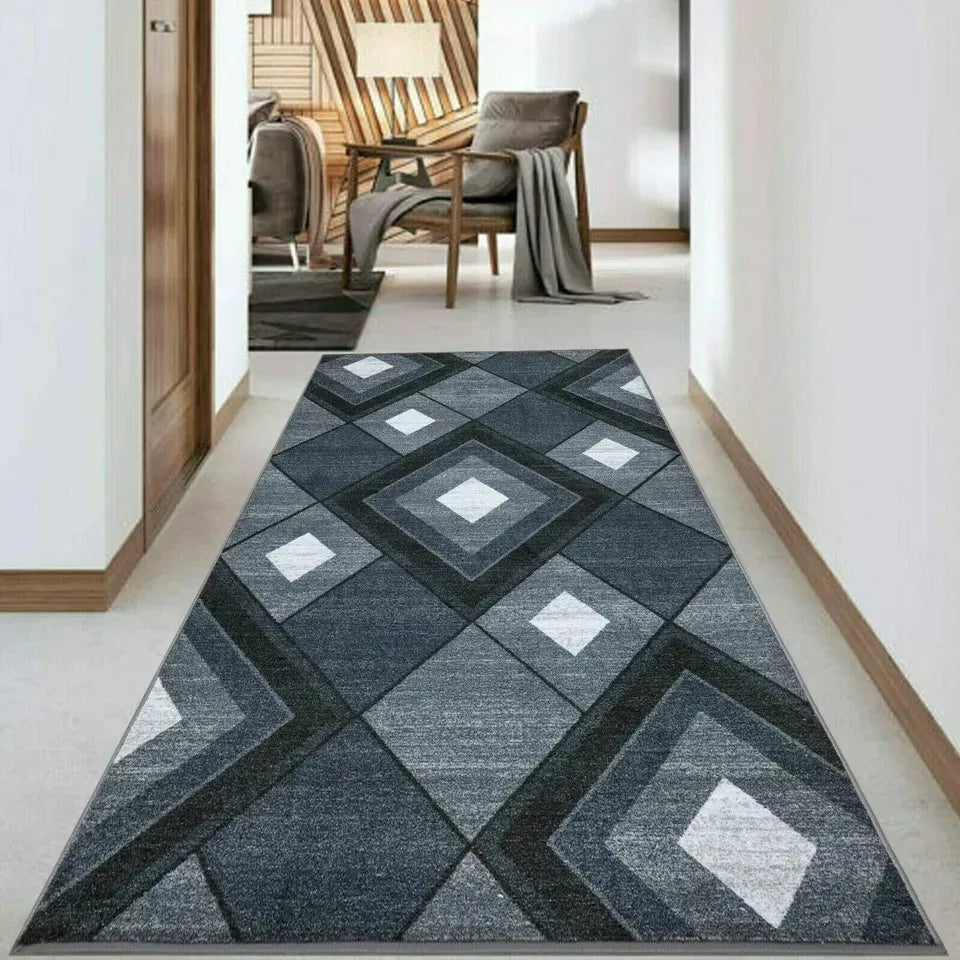 Outdoor Washable Grey Runner Rugs (ESTI)