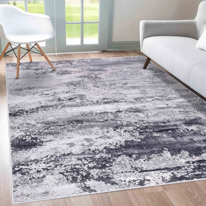 Emperor 310 Onyx Silver Runner Rug