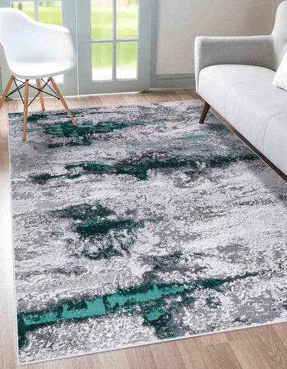 Emperor 310 Onyx Aqua Runner Rug