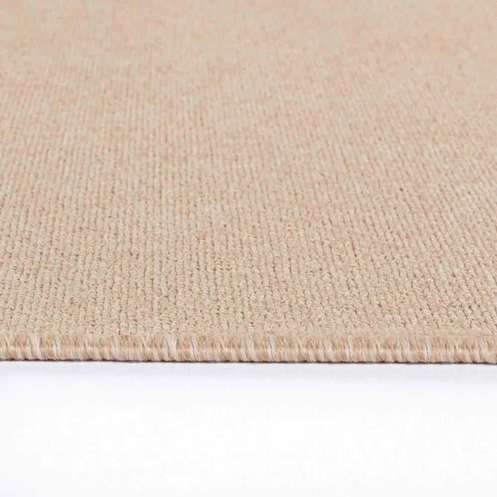 Simple Living Area Light Beige Runner Rug (Sim)