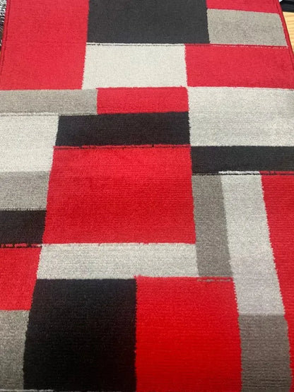 Stylish & Modern Runner Rugs Red Black (Kil)