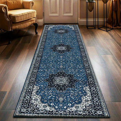 Vintage Traditional Runner Rugs Blue (R-174)