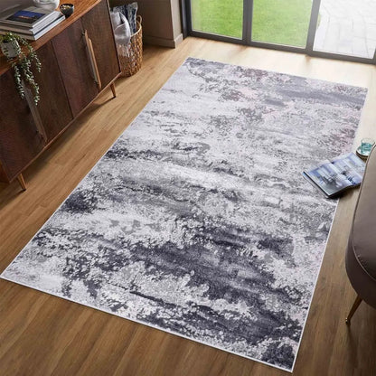 Emperor 310 Onyx Silver Runner Rug