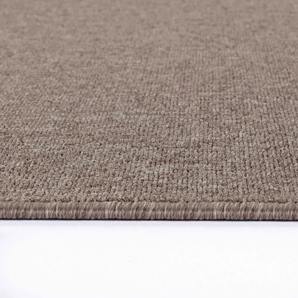 Simple Living Area Dark Beige Runner Rug (Sim)