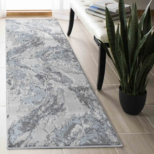 Emperor 325 Picasso Silver Runner Rug