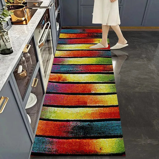 Colorful Area Runner Rugs Stripes (Multi)