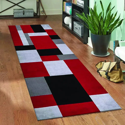 Stylish & Modern Runner Rugs Red Black (Kil)