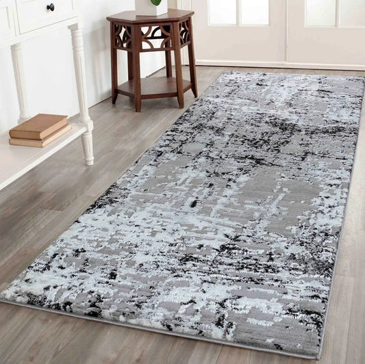 Serenity 205 Living Room Area Runner Rug Black