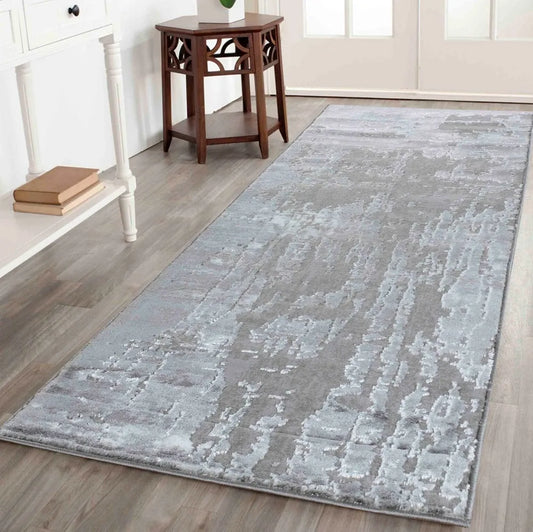 Serenity 211 Living Room Area Runner Rug Grey