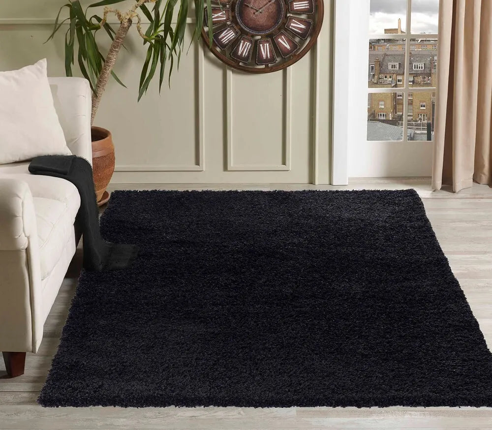 Oxford Living Room Area Rug Black